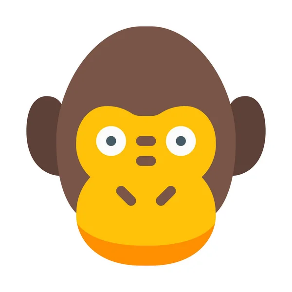 猴子或猿图标 简单的向量例证 — 图库矢量图片