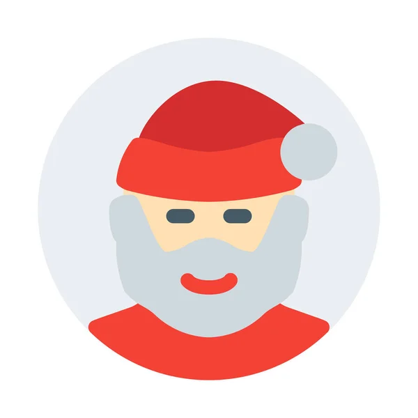 Weihnachtsmann Oder Heiliger Nikolaus Ikone Einfache Vektorillustration — Stockvektor