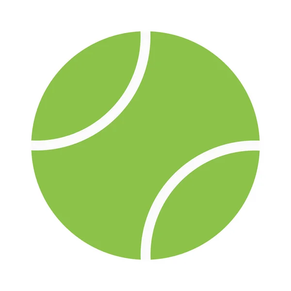 Ikona Białym Tle Piłka Tenis Proste Wektor Ilustracja — Wektor stockowy