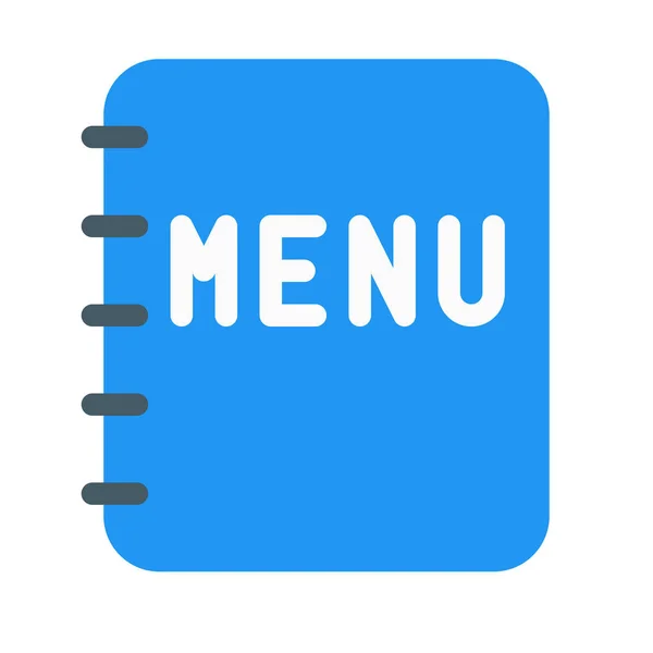 餐厅菜单卡图标 简单的矢量插图 — 图库矢量图片