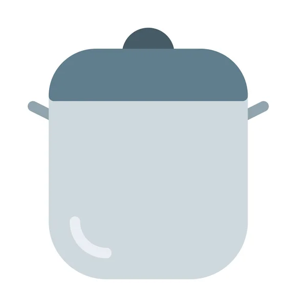 Large Cooking Pot Icon Simple Vector Illustration — Stock Vector