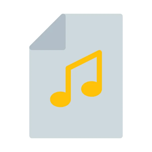 Música Icono Archivo Audio Ilustración Vectorial Simple — Vector de stock