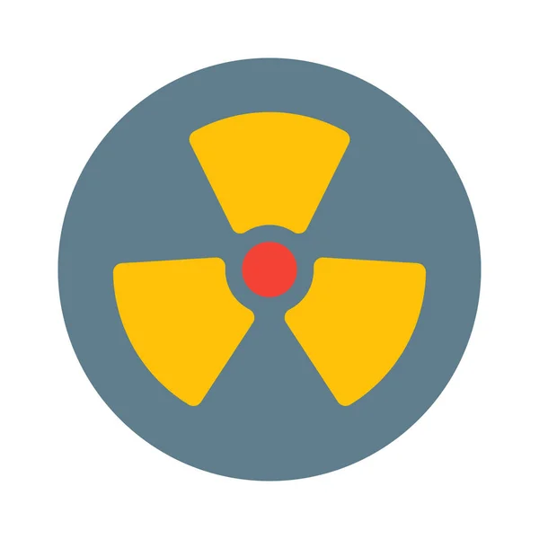 Radioactieve Nucleaire Pictogram Eenvoudige Vectorillustratie — Stockvector