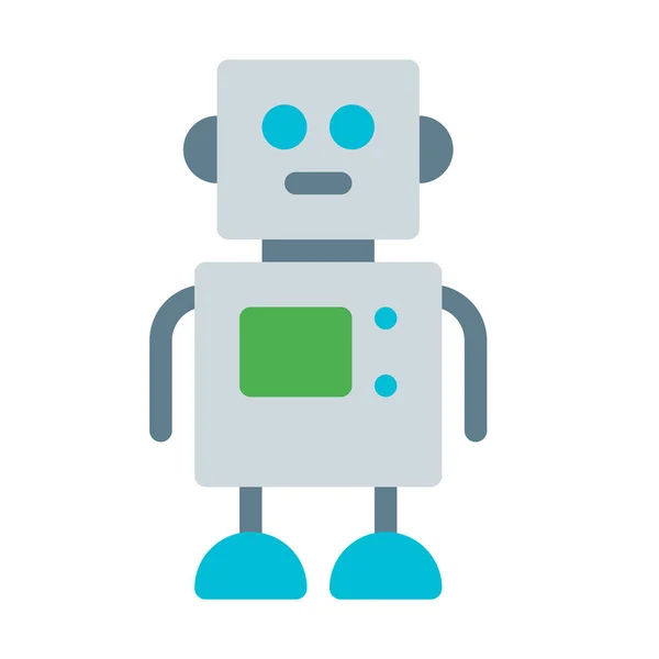Ρομπότ Ρετρό Εικονίδιο Απλή Διανυσματικά Εικονογράφηση — Διανυσματικό Αρχείο