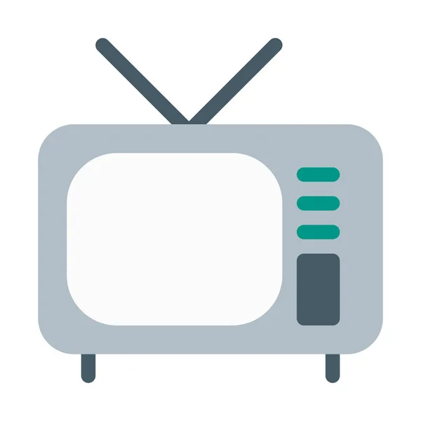 Obsolete Television Set Icon Simple Vector Illustration — Stock Vector