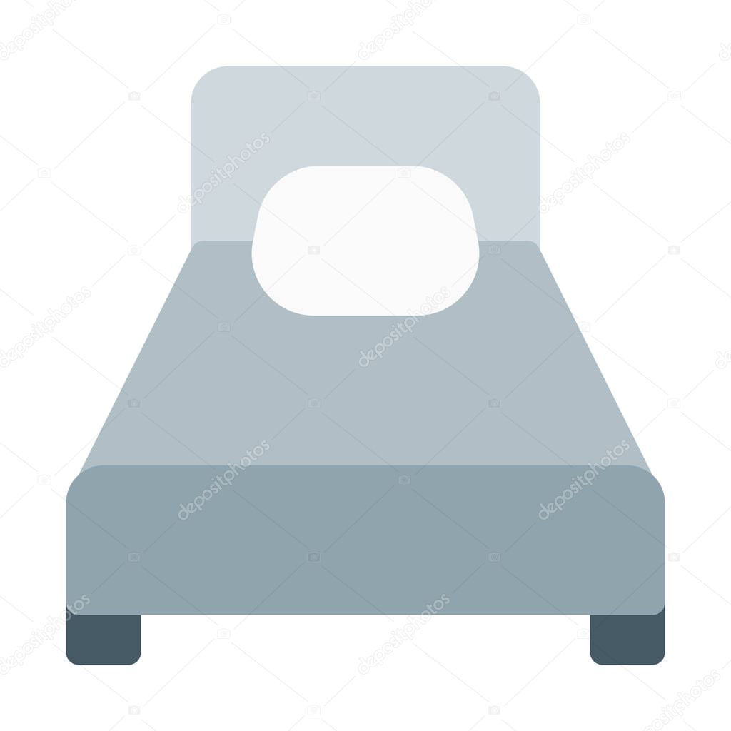 Single Bed Household icon, simple vector illustration