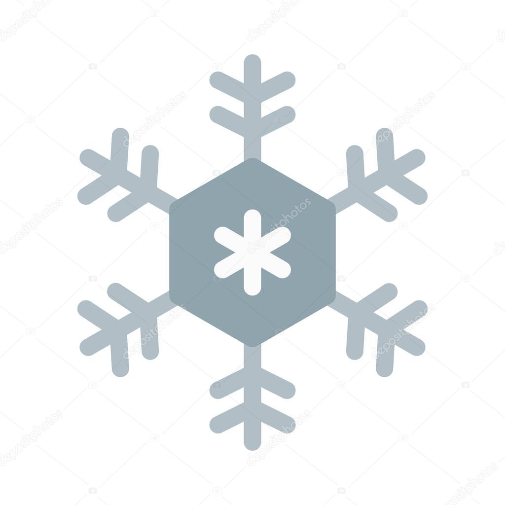 Stellar dendrites snowflake icon, simple vector illustration