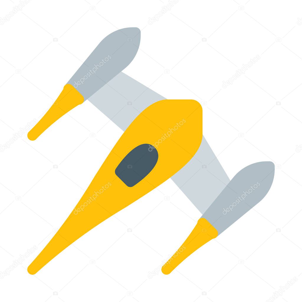 Futuristic Fighter plane icon, simple vector illustration