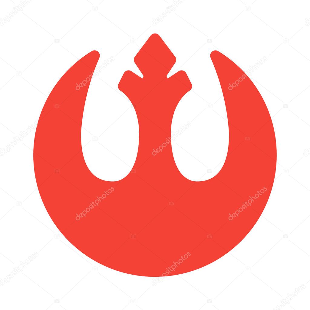 Rebel Alliance Symbol icon, simple vector illustration