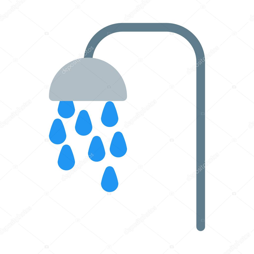 Head Shower Downpour icon, simple vector illustration
