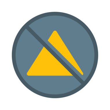 Hiçbir ağartma işareti simgesi, basit vektör çizim