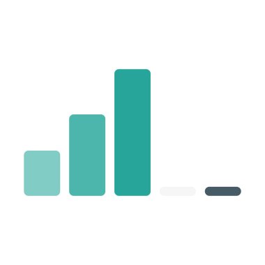 Orta sinyal gücü simgesi, basit vektör çizim