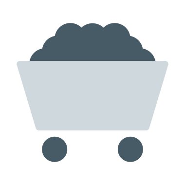 Kömür madenciliği sebebiyle simgesi, basit vektör çizim