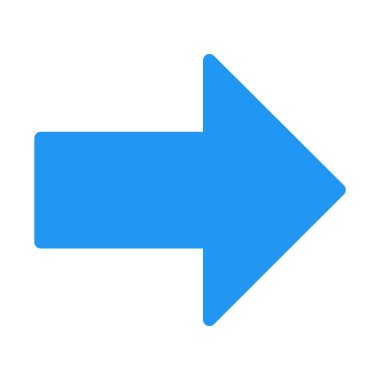 Sağ tarafta ok simgesi, basit vektör çizim