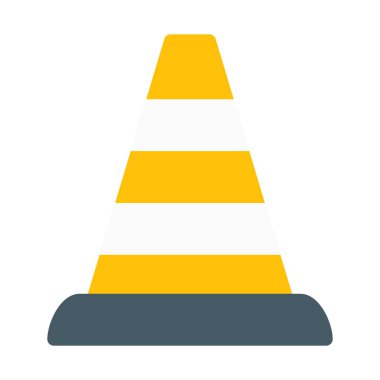 Trafik koni sinyal simgesi, basit vektör çizim