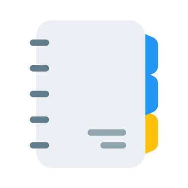 Spiral Defter simgesini, basit vektör çizim