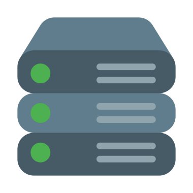 Sunucu anahtarları yığın simgesi, basit vektör çizim