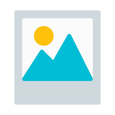 Resim veya görüntü simgesi, basit vektör çizim