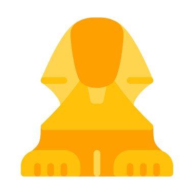 Antik Sfenks anıt simgesi, basit vektör çizim