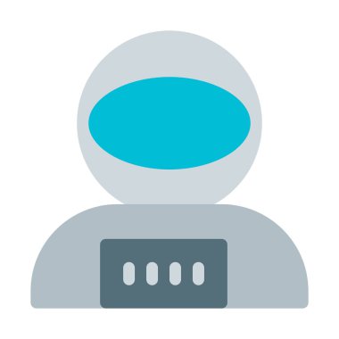 Kask simgesi, basit vektör çizim ile astronot uzay giysisi