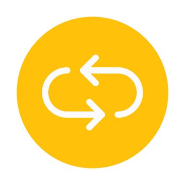 Yeniden yürütme veya eşitleme düğme simgesi, basit vektör çizim