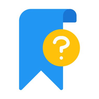 Soru imi simgesi simgesi, basit vektör çizim