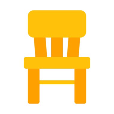 Ahşap dinlenme koltuğu simge, basit vektör çizim