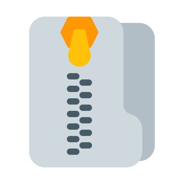 ZIP veya sıkıştırmak klasörün simgesini, basit vektör çizim