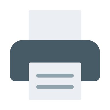 Yazdırma simgesi, basit vektör çizim