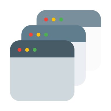 Pencere anahtar simgesi, basit vektör çizim çok sayı