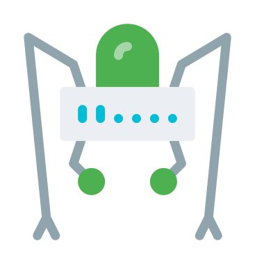 Robot makine simgesi, basit vektör çizim