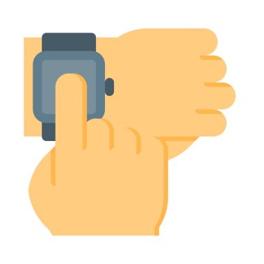 SmartWatch dokunmatik ekran simgesi, basit vektör çizim