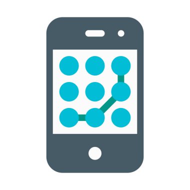 Ekran kilit simgesi, basit vektör çizim