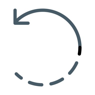 Döndürme aracı özellik simgesi, basit vektör çizim