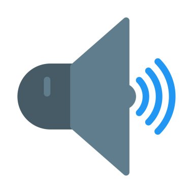 Yüksek hoparlör ses ayarı simgesi, basit vektör çizim