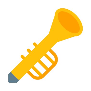 Trompet darbe araç simgesini, basit vektör çizim