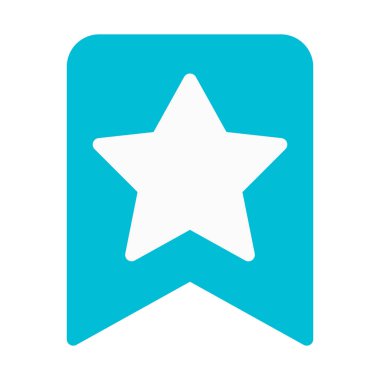 Yıldız imi sayfa simgesi, basit vektör çizim