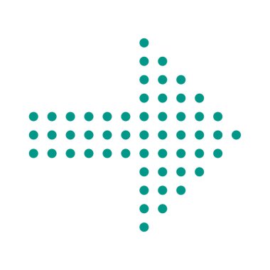 Noktalı sağ tarafta simgesi, basit vektör çizim