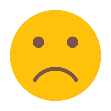 Sad veya üzüntü simgesi, basit vektör çizim