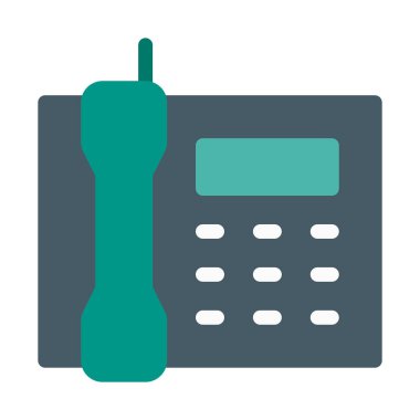 Kablosuz veya telsiz telefon simgesi, basit vektör çizim