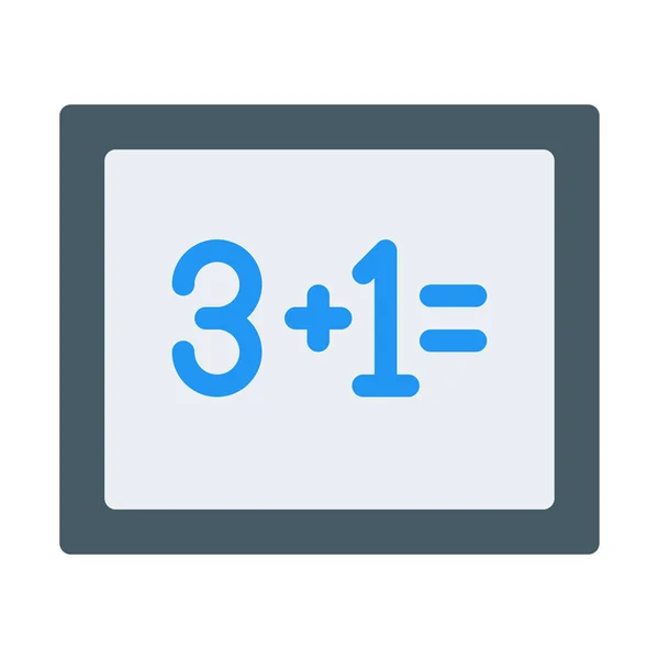 Math Class Board Icon Simple Vector Illustration — Stock Vector
