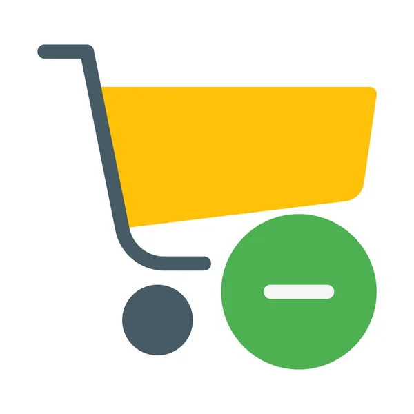 Remove Shopping Cart Icon Simple Vector Illustration — Stock Vector