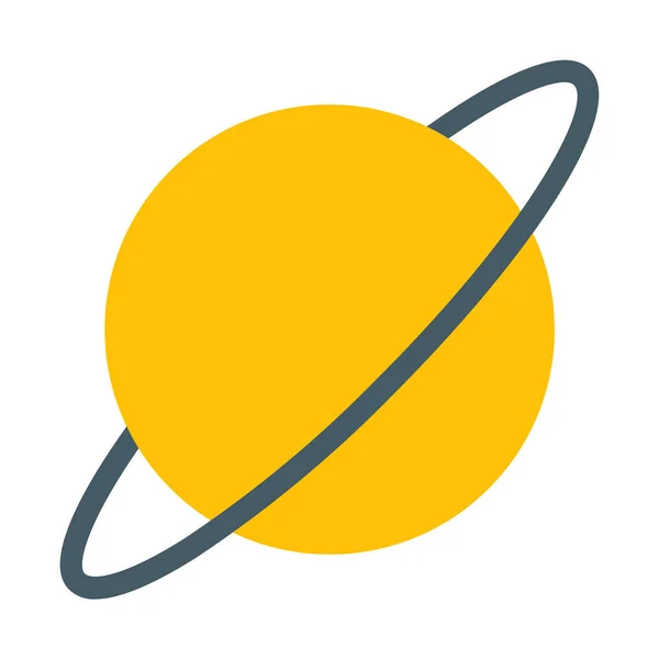 Planeta Saturn Solární Systém Ikona Jednoduché Vektorové Ilustrace — Stockový vektor