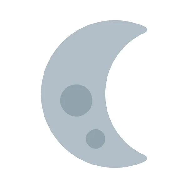 Icona Della Luna Crescente Cerata Semplice Illustrazione Vettoriale — Vettoriale Stock