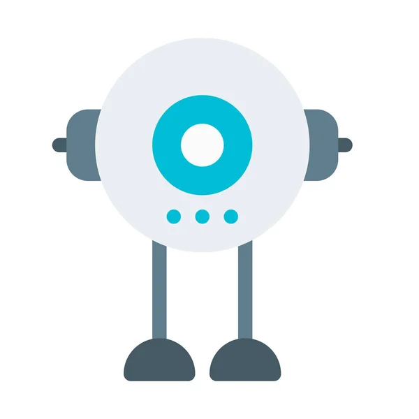 One Eyed Robot Icon Simple Vector Illustration — Stock Vector