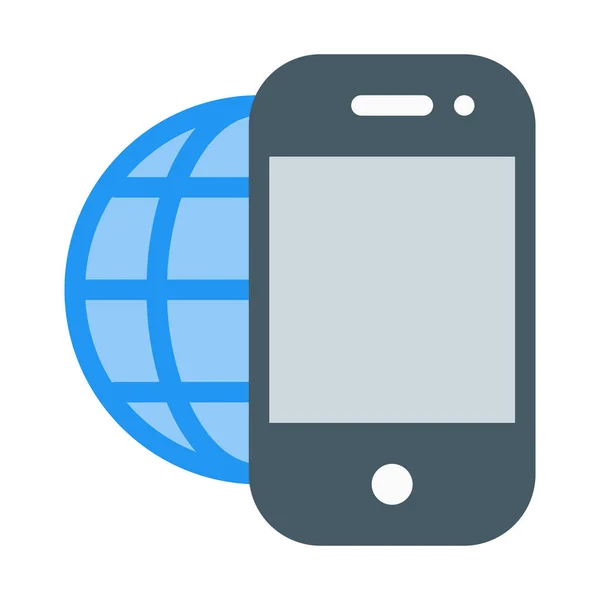 Глобальна Піктограма Мобільної Мережі Проста Векторна Ілюстрація — стоковий вектор