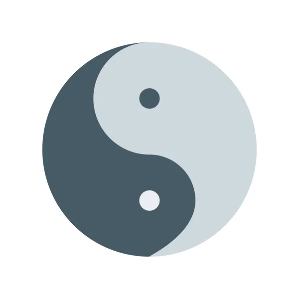 Ícone Yin Yang Ilustração Vetorial Simples —  Vetores de Stock