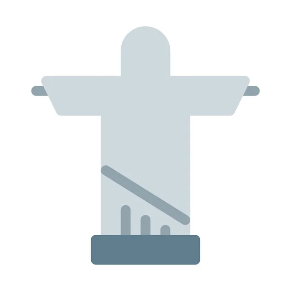 Ícone Cristo Redentor Ilustração Vetorial Simples —  Vetores de Stock