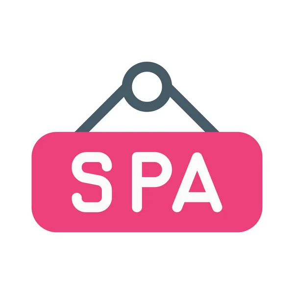 Spa Hanging Signboard Icon Simple Vector Illustration — Stock Vector