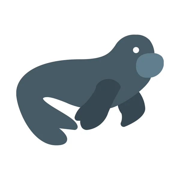 Icône Seadog Seal Illustration Vectorielle Simple — Image vectorielle